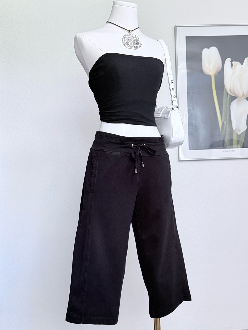 Danskin Now Wide Leg Lounge Capris Sporty Y2K Style